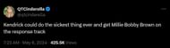QTCinderella has an idea about Kendrick's next song (Image via X)